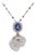 Oval Sapphire, Diamond and South Sea Pearl Platinum Pendant Necklace - Fei Liu For Sale