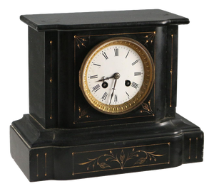 Black Marble Table Clock