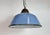 Industrial Blue Enamel and Cast Iron Pendant Lamp, 1960s For Sale - Image 9 of 18