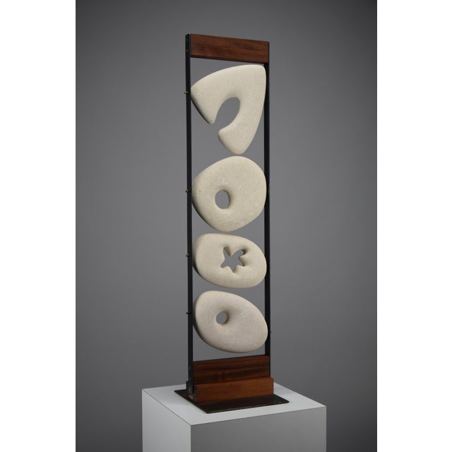 Black Piccolo Totem 03 Abstract Stone Sculpture by Alberto Cabiddu, Italy, 1999 For Sale - Image 8 of 14