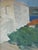 Green Mid-Century Modern 'Mediterranean Escape' Swedish Expressive Landscape Oil Painting, Framed For Sale - Image 8 of 10