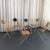 Postmodern Set of Six Post-Modern r.j.c. Reversible Folding Chairs by René-Jean Caillette For Sale - Image 3 of 9
