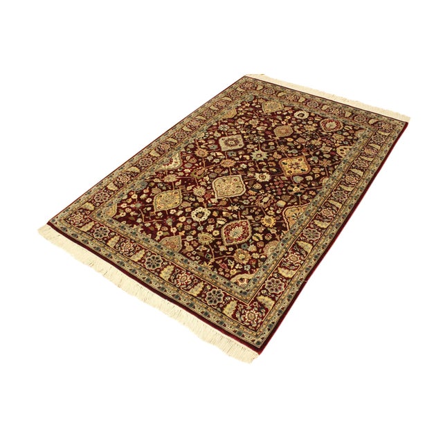 Designed with mesmerizing intricacy and gorgeous color palette, this hand-knotted masterpiece demonstrates the beauty and...