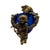 Antique Cherub Cobalt Glass Gilt Metal Vanity Dish For Sale - Image 10 of 15