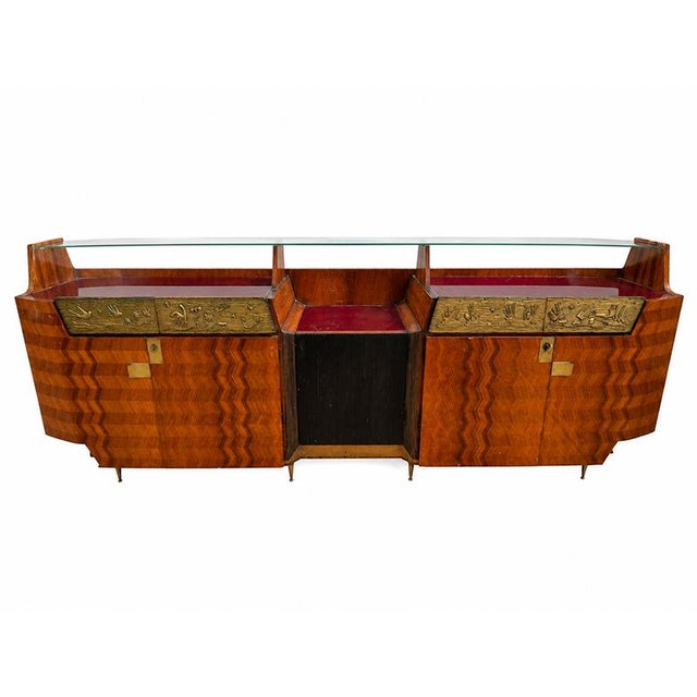 Wood Vintage Italian Art Deco Sideboard, 1940s For Sale - Image 7 of 7