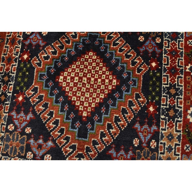 Yalameh Rug 5' X 6'6'' Multicolor Wool Vintage Tribal Hand-Knotted Carpet For Sale - Image 4 of 12