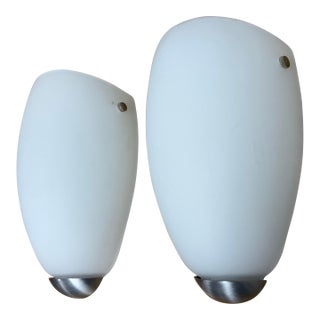 1990s Santir Opaline Glass Wall Sconces, Pair For Sale