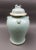 Maitland - Smith Mid 20th Century Maitland Smith Celadon Crackle Glazed Porcelain Foo Dogs Large Lidded Ginger Jar For Sale - Image 4 of 10