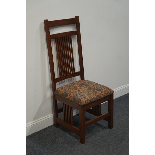 Canal Dover Solid Quarter Sawn Oak Contemporary Mission Style Dining Side Chair For Sale - Image 4 of 9