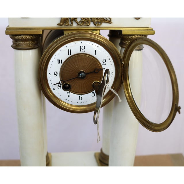 19th Century Empire Pendulum Clock For Sale - Image 4 of 12
