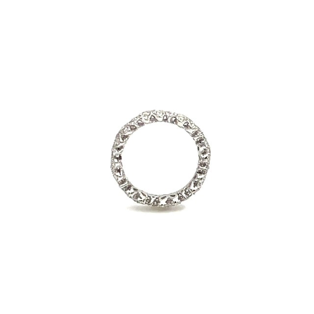 Early 21st Century 1.25 Ct Flower Shape Diamond Band Size 6 For Sale - Image 5 of 6