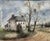 Antique Original Watercolor of a Country Farm House For Sale - Image 4 of 8
