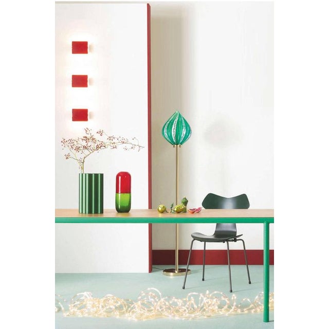 Colorful balloon brass glass floor lamp by magic circus editions dimensions: h 150 cm x w 27 cm. Glass size: h 36 cm x w...