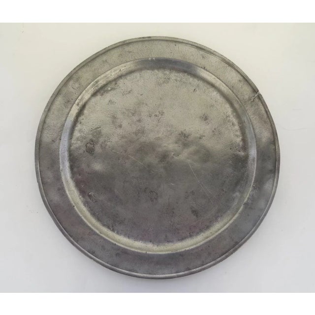 English Pewter Charger 18th Century Large For Sale - Image 4 of 8