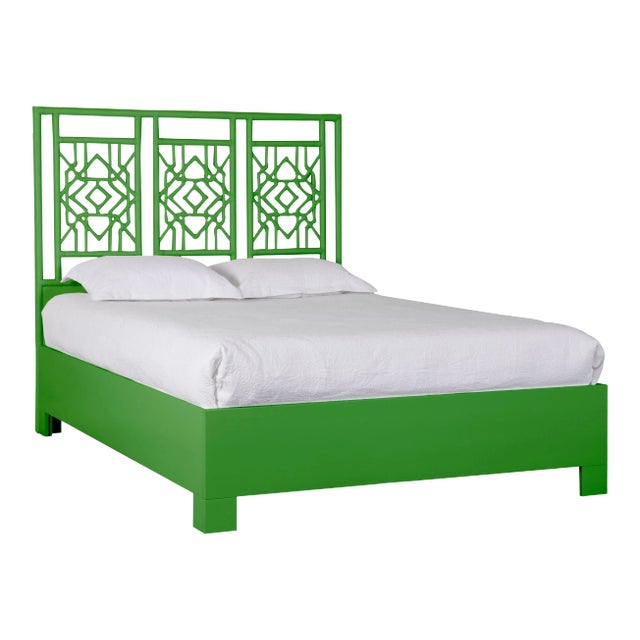 Tulum Bed Queen - Bright Green For Sale