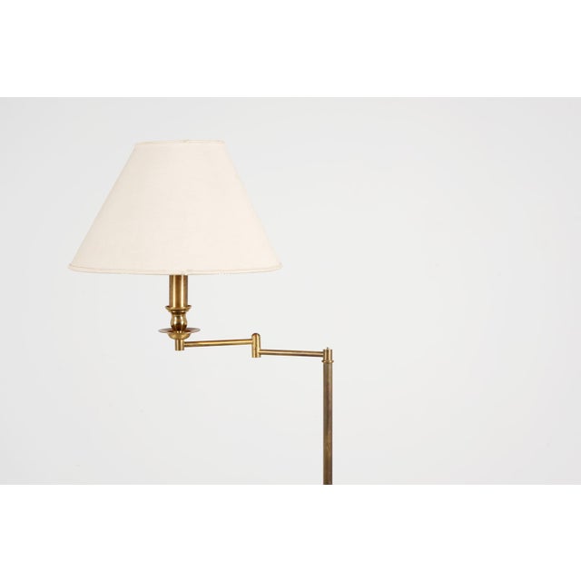 1970s French Brass Floor Reading Lamp, 1970 For Sale - Image 5 of 9