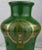 Metal Sarreguemines Green and Gold Art Deco Porcelain Vases, France, 1940s For Sale - Image 7 of 8