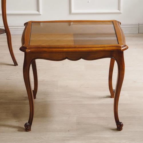 French Side Table with Glass Top For Sale - Image 12 of 12