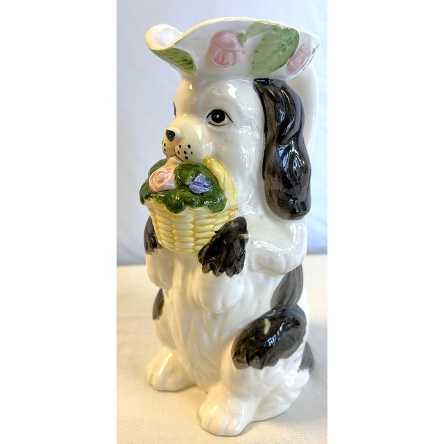 1990s C1993 Haldon Group Ceramic Dog Pitcher For Sale - Image 5 of 18