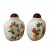 Lot of two - White glass with printed old man kids , cranes and flower art snuff bottle. Unique with character, it is a...
