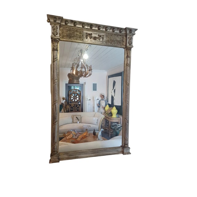 Traditional Vintage 19th Century Federal Style Giltwood Mirror For Sale - Image 3 of 5