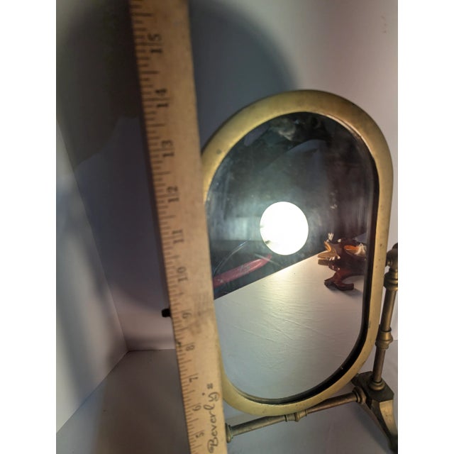 1940s Italian Made Brass Swivel Table Mirror For Sale - Image 10 of 10