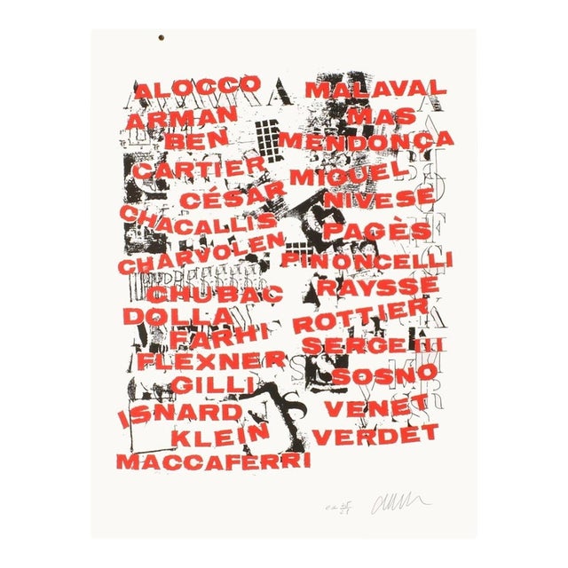 1997 Fernandez Arman Ecole De Nice III Signed Lithograph For Sale