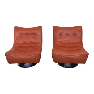 Mid-Century Modern Style Swivel Nest Chairs - a Pair For Sale