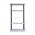 White Iron Bars Wash White Wood Shelves Industrial Bookcase Display Cabinet For Sale - Image 8 of 8