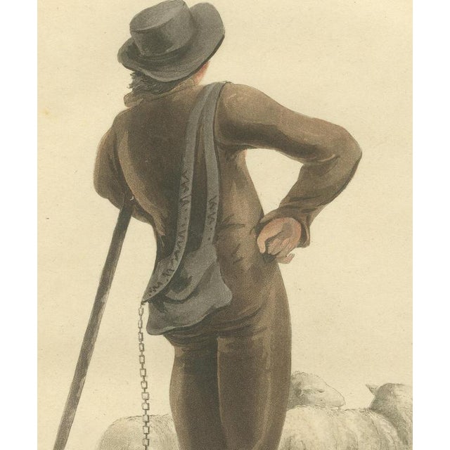 After Miss Semple, Shepherd Near Valenciennes with His Flock, 1817, Engraving For Sale - Image 4 of 9