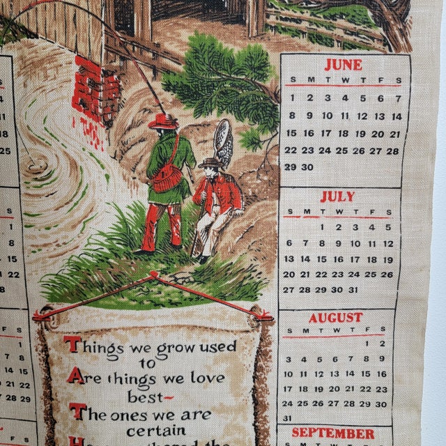Vintage Cloth 1969 Repeater Calendar | Chairish