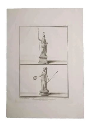 Carlo Nolli, Ancient Roman Statue, Original Etching, 18th Century