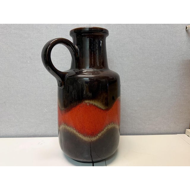 Brown Vintage Fat Lava Model 408-40 Floor Vase from Scheurich, 1970s For Sale - Image 8 of 18