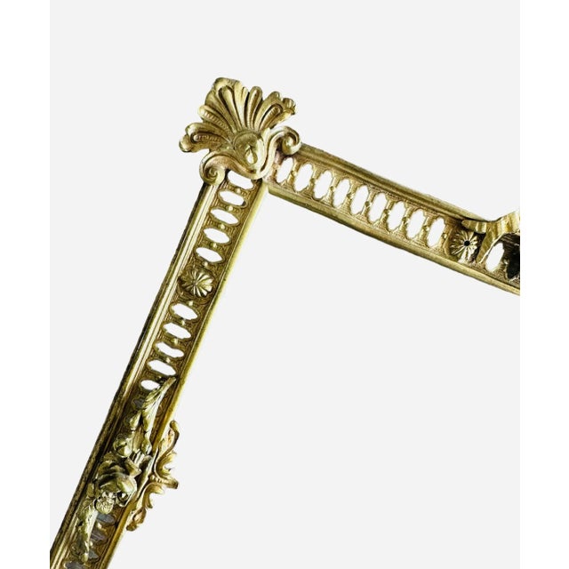 French 19th-century louis XVI ormolu crested frame is a masterpiece of craftsmanship and elegance. Ormolu, a gilded bronze...