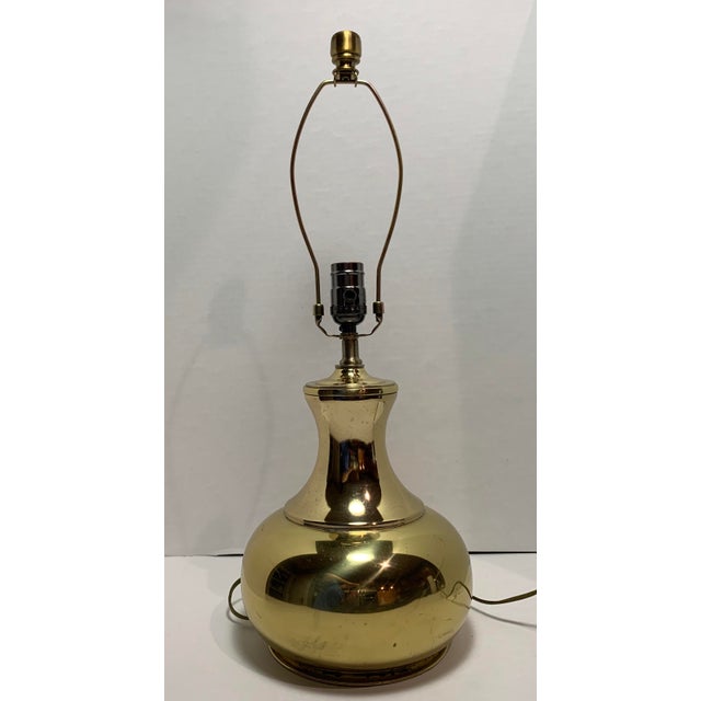 MidCentury Brass Vase Table Lamp Chairish