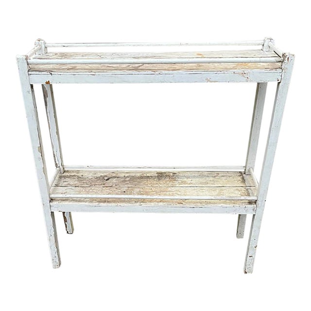 Vintage Wooden Flower Stand For Sale