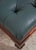 Henredon Mahogany Large Tufted Leather Ottoman For Sale In Philadelphia - Image 6 of 14