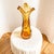 1970s Sękacz Amber Glass Vase from Huta Szkła Ząbkowice, Poland, 1970s For Sale - Image 5 of 6