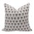 Fabdivine Indian Block Print Cushion Cover 12x20 Inch Off-White Linen-Kohinoor For Sale