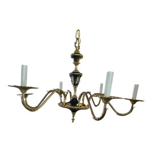Vintage Mid Century Italian Gilt Hollywood Glamour Chandelier