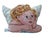 1980s Vintage Golden Hair Angel Needlepoint Decorative Pillow Velvet Back For Sale - Image 5 of 7