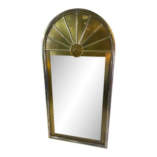 1970s Bernhard Rohne for Mastercraft Monumental Metal Mirror For Sale