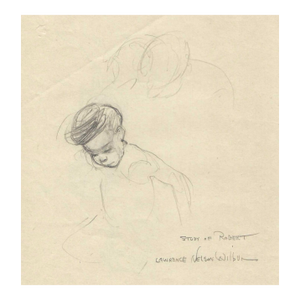 1940s Lawrence Wilbur Study of Robert Drawing