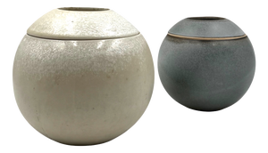 Mid-Century Modern Spherical Gres Vases by Franco Bucci, Italy, 1970, Set of 2