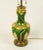 Art Nouveau Art Nouveau Green Lusterware and Gilt Table Lamp For Sale - Image 3 of 8