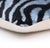 2020s Black & Silver Blue Zebra Silk Velvet Throw Pillow 20x20 | Handmade Luxury Animal Print Accent For Sale - Image 5 of 8