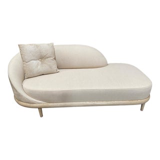A. Rudin Custom Chaise With Throw Pillow For Sale
