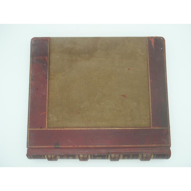 Antique Extra Large Leather General Bank Ledger Farmville Nc 1909 For Sale - Image 4 of 16
