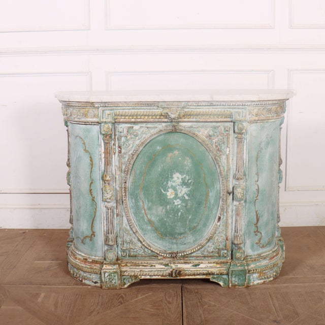 19th Century Italian Painted Credenza For Sale - Image 6 of 12