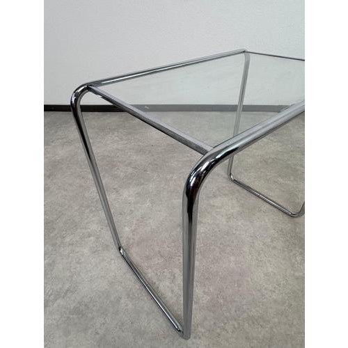 Bauhaus Tubular Chrome and Glass Side Table by Marcel Breuer, 1940s For Sale - Image 6 of 12